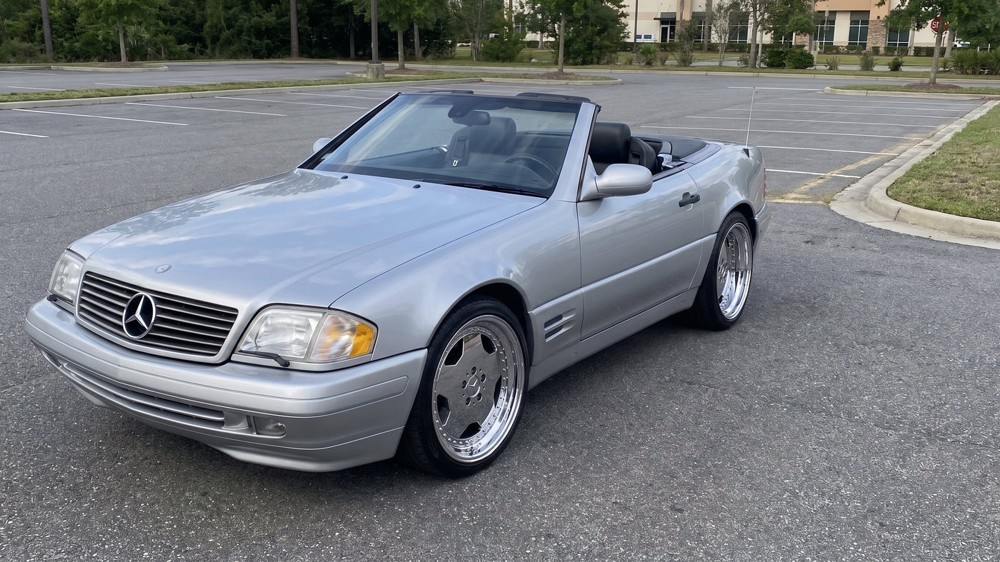 Monoblock Masters 18″ Chrome — Staggered Set (5×112) on a Mercedes